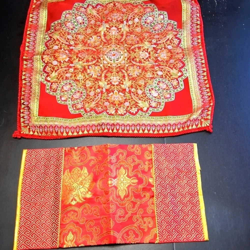 Set of 2 Asian Decorative Pillow Covers  Size 17.5